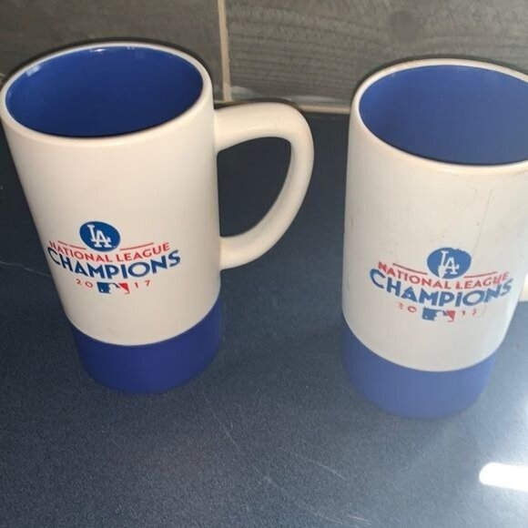 Los Angeles Dodgers National League Champions 2017 Ceramic Mug Set By Gold Bond - Picture 1 of 8